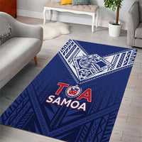 Super Toa Samoa Rugby Area Rug Warrior Spirit LT05 - Polynesian Pride