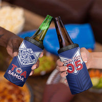 Super Toa Samoa Rugby Custom 4 in 1 Can Cooler Tumbler Warrior Spirit LT05 - Polynesian Pride