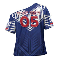 Super Toa Samoa Rugby Custom Cross Shoulder Shirt Warrior Spirit LT05 - Polynesian Pride