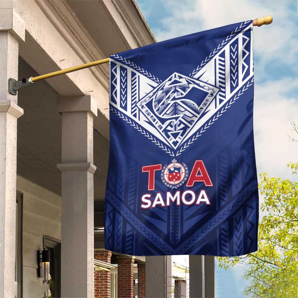 Super Toa Samoa Rugby Garden Flag Warrior Spirit LT05 House Flag Blue - Polynesian Pride