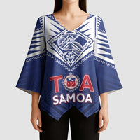 Super Toa Samoa Rugby Custom Kimono Sleeve Blouse Warrior Spirit LT05 - Polynesian Pride