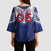 Super Toa Samoa Rugby Custom Kimono Sleeve Blouse Warrior Spirit LT05 - Polynesian Pride