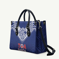 Super Toa Samoa Rugby Leather Bag Warrior Spirit LT05 Blue - Polynesian Pride