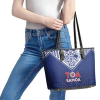 Super Toa Samoa Rugby Leather Tote Bag Warrior Spirit LT05 - Polynesian Pride