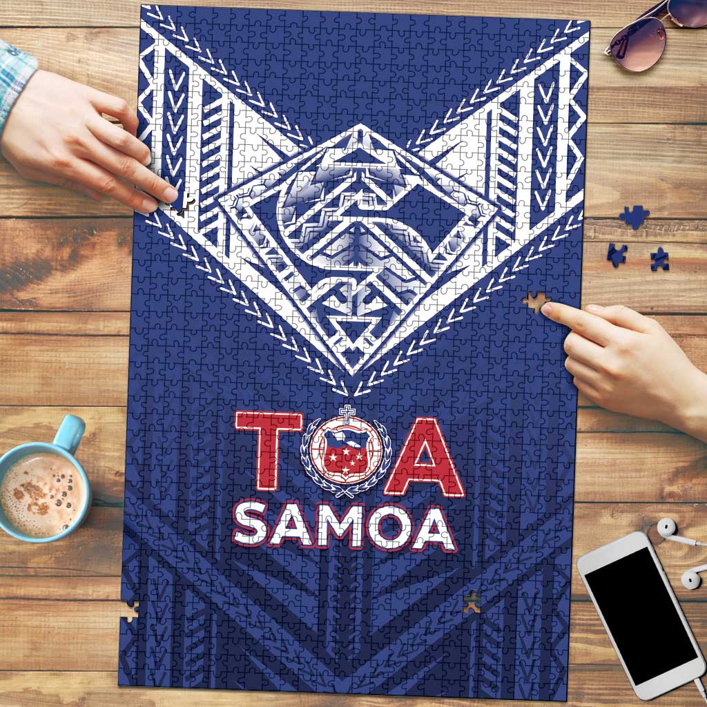 Super Toa Samoa Rugby Puzzle Warrior Spirit LT05 Blue - Polynesian Pride