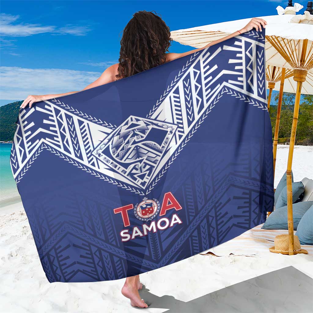 Super Toa Samoa Rugby Sarong Warrior Spirit LT05 One Size 44 x 66 inches Blue - Polynesian Pride
