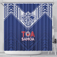 Super Toa Samoa Rugby Shower Curtain Warrior Spirit LT05 - Polynesian Pride