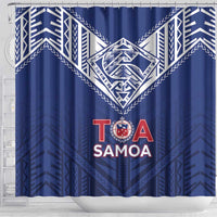 Super Toa Samoa Rugby Shower Curtain Warrior Spirit LT05 - Polynesian Pride