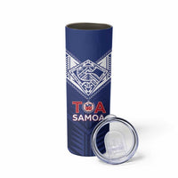 Super Toa Samoa Rugby Custom Skinny Tumbler Warrior Spirit LT05 - Polynesian Pride