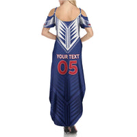 Super Toa Samoa Rugby Custom Summer Maxi Dress Warrior Spirit LT05 - Polynesian Pride