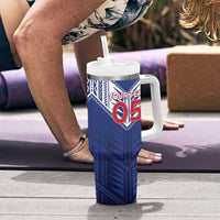 Super Toa Samoa Rugby Custom Tumbler With Handle Warrior Spirit LT05 - Polynesian Pride