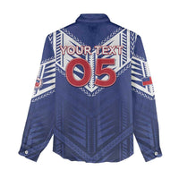 Super Toa Samoa Rugby Custom Women Casual Shirt Warrior Spirit LT05 - Polynesian Pride