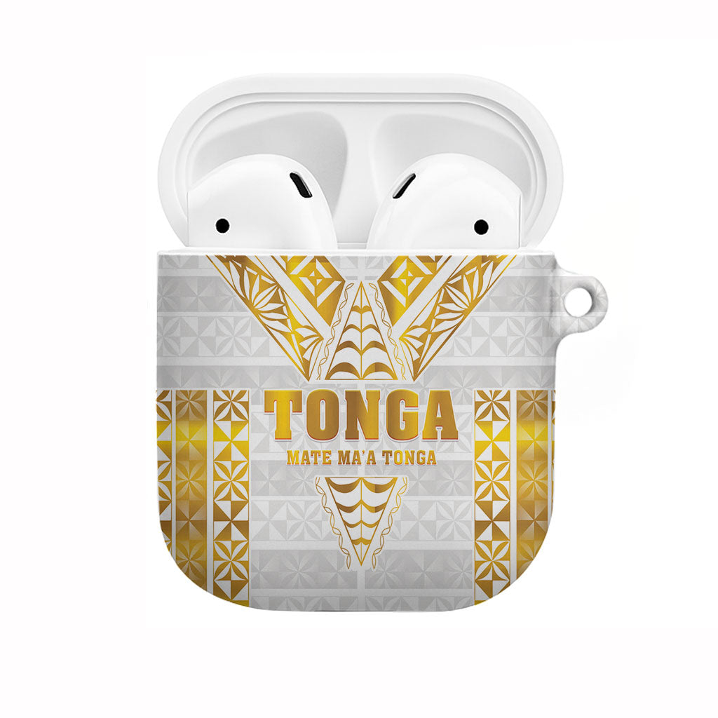 Mate Maa Tonga Rugby AirPods Case Tongan Kupesi Gold Version