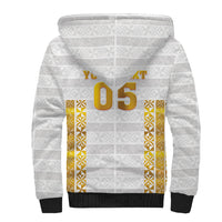Mate Maa Tonga Rugby Custom Sherpa Hoodie Tongan Kupesi Gold Version LT05 - Polynesian Pride