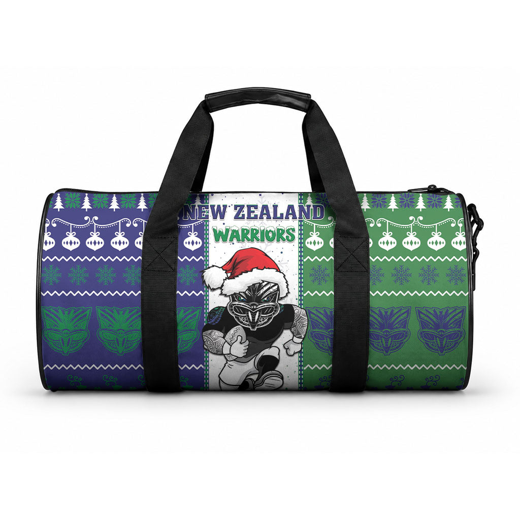 New Zealand Warriors Rugby Christmas Duffle Bag Santa Maori Mascot LT05 One size White - Polynesian Pride