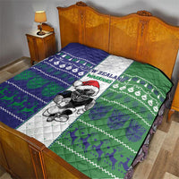 New Zealand Warriors Rugby Christmas Quilt Santa Maori Mascot LT05 - Polynesian Pride