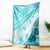 Hawaiian Tapa Blanket Traditional Vintage Pattern Aqua LT05 Aqua - Polynesian Pride