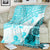 Hawaiian Tapa Blanket Traditional Vintage Pattern Aqua LT05 - Polynesian Pride