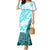 Hawaiian Tapa Mermaid Dress Traditional Vintage Pattern Aqua LT05 Women Aqua - Polynesian Pride