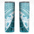 Hawaiian Tapa Skinny Tumbler Traditional Vintage Pattern Aqua