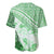 Hawaiian Tapa Baseball Jersey Traditional Vintage Pattern Green LT05 - Polynesian Pride