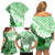 Hawaiian Tapa Family Matching Off Shoulder Short Dress and Hawaiian Shirt Traditional Vintage Pattern Green LT05 - Polynesian Pride