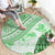 Hawaiian Tapa Round Carpet Traditional Vintage Pattern Green LT05 - Polynesian Pride