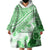 Hawaiian Tapa Wearable Blanket Hoodie Traditional Vintage Pattern Green LT05 - Polynesian Pride