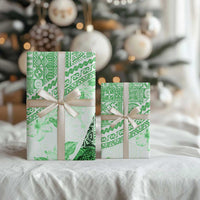 Hawaiian Tapa Wrapping Paper Traditional Vintage Pattern Green LT05 - Polynesian Pride