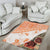 Hawaiian Tapa Area Rug Traditional Vintage Pattern Orange LT05 - Polynesian Pride