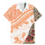 Hawaiian Tapa Family Matching Mermaid Dress and Hawaiian Shirt Traditional Vintage Pattern Orange LT05 Dad's Shirt - Short Sleeve Orange - Polynesian Pride