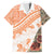 Hawaiian Tapa Family Matching Off Shoulder Long Sleeve Dress and Hawaiian Shirt Traditional Vintage Pattern Orange LT05 Dad's Shirt - Short Sleeve Orange - Polynesian Pride