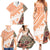 Hawaiian Tapa Family Matching Summer Maxi Dress and Hawaiian Shirt Traditional Vintage Pattern Orange LT05 - Polynesian Pride