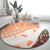 Hawaiian Tapa Round Carpet Traditional Vintage Pattern Orange LT05 - Polynesian Pride