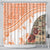 Hawaiian Tapa Shower Curtain Traditional Vintage Pattern Orange LT05 - Polynesian Pride