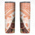 Hawaiian Tapa Skinny Tumbler Traditional Vintage Pattern Orange