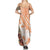 Hawaiian Tapa Summer Maxi Dress Traditional Vintage Pattern Orange LT05 - Polynesian Pride