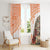 Hawaiian Tapa Window Curtain Traditional Vintage Pattern Orange LT05 - Polynesian Pride