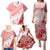 Hawaiian Tapa Family Matching Puletasi Dress and Hawaiian Shirt Traditional Vintage Pattern Red LT05 - Polynesian Pride