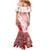 Hawaiian Tapa Mermaid Dress Traditional Vintage Pattern Red LT05 - Polynesian Pride