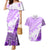 Hawaiian Tapa Couples Matching Mermaid Dress and Hawaiian Shirt Traditional Vintage Pattern Violet LT05 Violet - Polynesian Pride