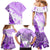 Hawaiian Tapa Family Matching Mermaid Dress and Hawaiian Shirt Traditional Vintage Pattern Violet LT05 - Polynesian Pride