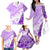 Hawaiian Tapa Family Matching Off Shoulder Long Sleeve Dress and Hawaiian Shirt Traditional Vintage Pattern Violet LT05 - Polynesian Pride