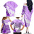 Hawaiian Tapa Family Matching Off Shoulder Long Sleeve Dress and Hawaiian Shirt Traditional Vintage Pattern Violet LT05 - Polynesian Pride