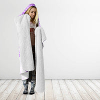 Hawaiian Tapa Hooded Blanket Traditional Vintage Pattern Violet LT05 - Polynesian Pride