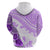 Hawaiian Tapa Hoodie Traditional Vintage Pattern Violet LT05 - Polynesian Pride