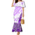 Hawaiian Tapa Mermaid Dress Traditional Vintage Pattern Violet LT05 Women Violet - Polynesian Pride