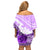 Hawaiian Tapa Off Shoulder Short Dress Traditional Vintage Pattern Violet LT05 - Polynesian Pride