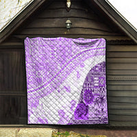 Hawaiian Tapa Quilt Traditional Vintage Pattern Violet LT05 - Polynesian Pride