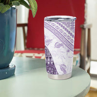 Hawaiian Tapa Tumbler Cup Traditional Vintage Pattern Violet LT05 - Polynesian Pride